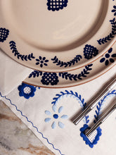 House of Capricorn Hand-Painted Viana Blue Stoneware Soup Plate
