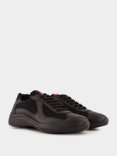 Prada Black Leather and Fabric America