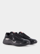 Prada Patent Leather and Technical Fabric Sneakers