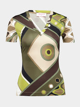 Pucci Vivara-Print Satin Jersey T-Shirt