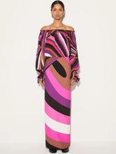 Pucci Bright Pink Iride-Print Off-Shoulder Top