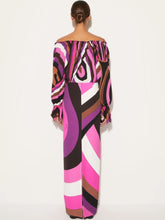 Pucci Bright Pink Iride-Print Off-Shoulder Top
