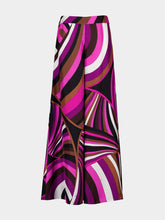Pucci Fuchsia Pink Iride-Print Silk Wide-Leg Trousers