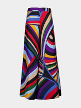 Pucci Iride-Print Silk Wide-Leg Trousers