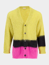 Valentino Garavani Striped Mohair Blend Cardigan