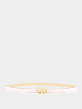 Valentino Garavani Rose and Cappuccino Reversible VLogo Signature 10mm Belt