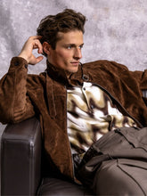 McQueen Dark Brown Suede Blouson Jacket