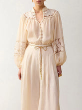 Zimmermann Cream Echo Embroidered Ramie Blouse