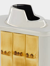 Lorenzi Milano Bamboo Root Oval Bic Desk Lighter Holder