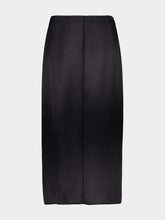 Altuzarra Benji Black Silk Midi Skirt