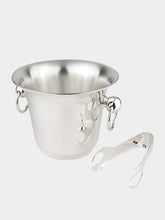 Silver Ice Bucket with Tongs