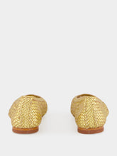 Dragon Diffusion Capri Gold Woven Leather Ballerinas