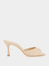 Manolo Blahnik Nude Jada 70 High-Heel Leather Mules