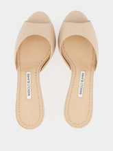 Manolo Blahnik Nude Jada 70 High-Heel Leather Mules