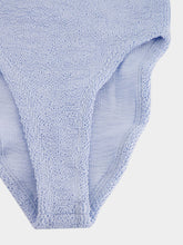 Hunza G Metallic Ice Blue Adriana Beaded Swimsuit