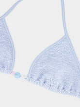 Hunza G Metallic Ice Blue Gina Beaded Bikini