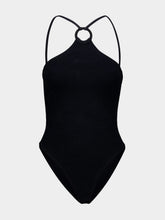 Hunza G Black Jasmine Swim With Tonal Hoop