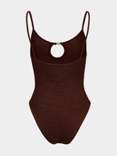 Hunza G Metallic Chocolate Mia Beaded Swim