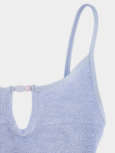 Hunza G Metallic Ice Blue Mia Beaded Swim