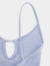Hunza G Metallic Ice Blue Mia Beaded Swim