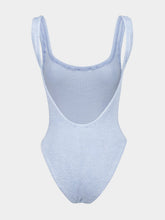 Hunza G Metallic Ice Blue Square Neck Swim