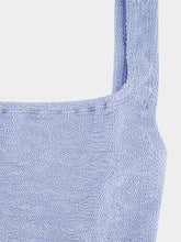 Hunza G Metallic Ice Blue Square Neck Swim