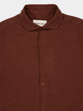 Frescobol Carioca Brown Antonio Linen Shirt
