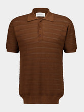 Frescobol Carioca Brown Vidal Cotton Jacquard Polo