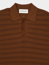 Frescobol Carioca Brown Vidal Cotton Jacquard Polo
