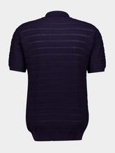 Frescobol Carioca Navy Vidal Cotton Jacquard Polo