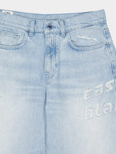 Casablanca Light Wash Graffiti Straight-Leg Jeans