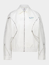 Casablanca White Zipped Cotton Jacket