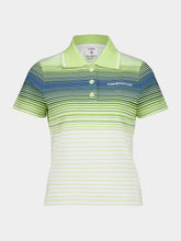 Casablanca Green Gradient Striped Slim Fit Polo Shirt