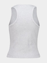 Casablanca Grey Ribbed Logo Tank Top