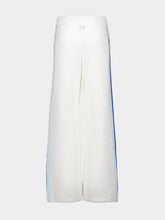 Casablanca White and Blue Striped Mesh Track Pants