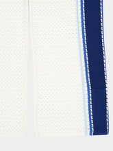 Casablanca White and Blue Striped Mesh Track Pants
