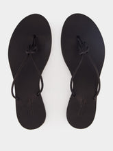Dragon Diffusion Black Flat Rope Leather Sandals