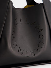 Stella McCartney Black Logo Faux-Leather Tote