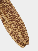 Zimmermann Tan Leopard Cascadian Plunge Midi Dress