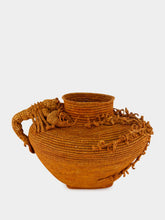 Natalia Brilli Corallino Terracota Handcrafted Raffia Vase