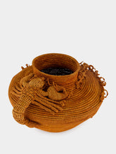 Natalia Brilli Corallino Terracota Handcrafted Raffia Vase