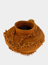 Natalia Brilli Corallino Terracota Handcrafted Raffia Vase