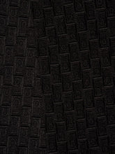 Black Wool Monogram Knit Scarf | PDP - Fashion Clinic