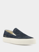Common Projects Dark Blue Suede Slip-On Sneakers