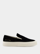 Common Projects Black Suede Slip-On Sneakers