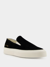Common Projects Black Suede Slip-On Sneakers