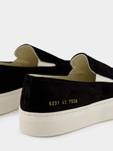 Common Projects Black Suede Slip-On Sneakers