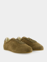 Common Projects Olive Green Suede Low-Top Sneakers