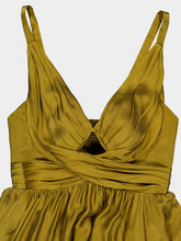 Zimmermann Olive Draped Silk Maxi Dress