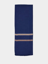 Libeco Noa Linen Blue Stripe Tablecloth
